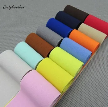 

2 Yards/lot 2" 50 mm Multi Soft Elastic Ribbon Band Fold Over Elastic Nylon Band Ties Clothes Hair Accessories Lace Trims DIY