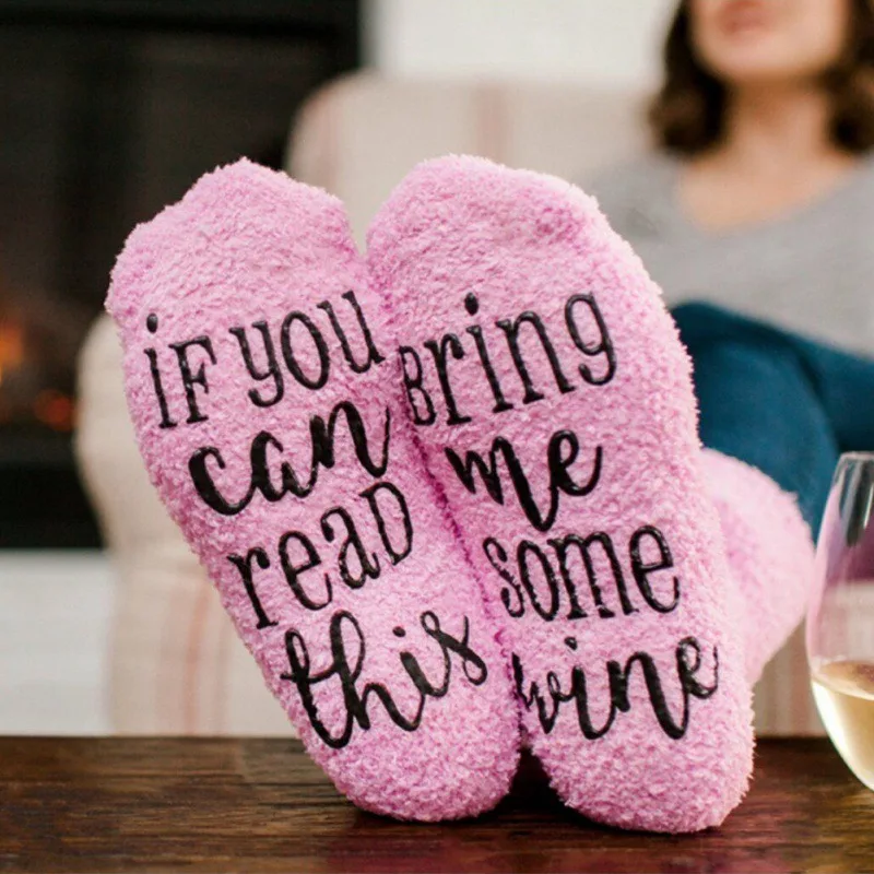 

Household Unique Cake Theme Socks with Letters Portable Sock Sole With Non-slip Mat Christmas Gift Socks