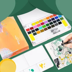 12/18/24/36-Color Gouache Watercolor Paint Set Student Hand-painted Solid Pigment Painting Paint Tools Children's Art Supplies
