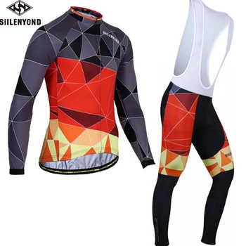 

Winter Cycling Clothes Men's's Fleece-Lined Long-Sleeve with Tricot Cycling Man Warm Strap Breathable Cycling Clothing Man Winte