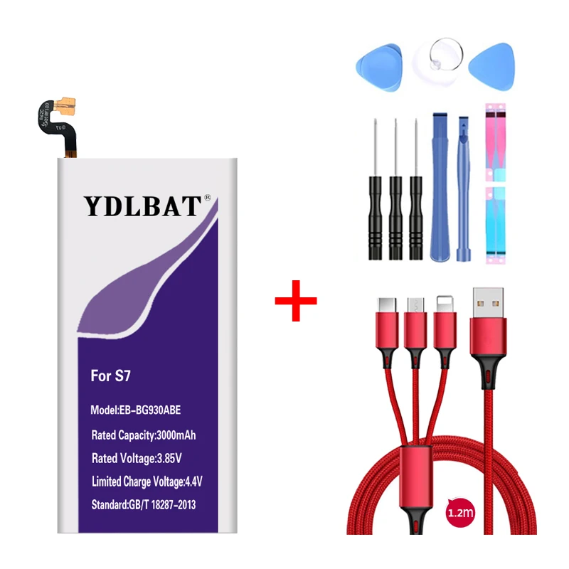 YDLBAT 3000 мА/ч EB BG930ABE Батарея для samsung Galaxy S7 G930F G9300 G930|Аккумуляторы мобильных