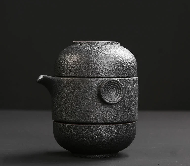 Китайский официальный керамический чайник, чайники gaiwan с 2 чашками для пуэр, набор чайников, портативный чайный набор для путешествия, посуда для напитков