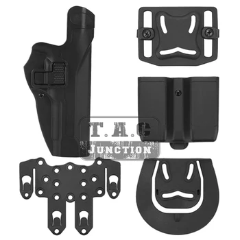 

Tactical Serpa Level 2 Auto Lock Duty Right Hand Pistol Holster w/ MOLLE Platform & Magazine Pouch For Beretta 92 96 M9 M92