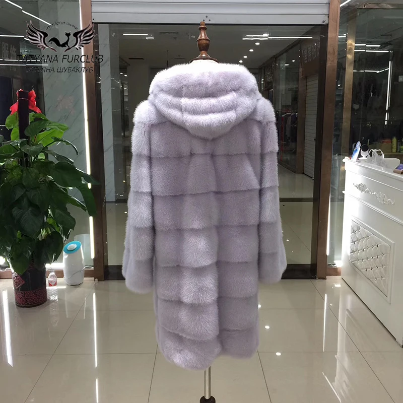 Модное меховое пальто из настоящей норки, Толстая теплая зимняя меховая куртка, верхняя одежда для женщин, шуба из натуральной норки для женщин