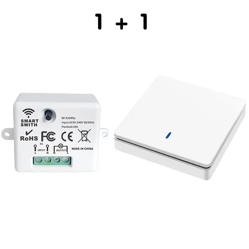 Wireless Smart Switch Light 433Mhz RF 86 Wall Panel Switch with Remote Control Mini Relay Receiver 220V Home Led Light Lamp Fan - Image 11