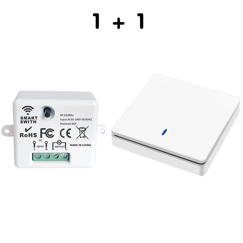 Wireless Smart Switch Light 433Mhz RF 86 Wall Panel Switch with Remote Control Mini Relay Receiver 220V Home Led Light Lamp Fan - Image 11