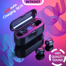 TWS F9 Bluetooth 5.0 Wireless Earphone 8D Stereo Mini Smart Touch Earbud Support iOS and Android LED Bank 2000mAh Charging Box TWS F9 Bluetooth 5.0 Wireless Earphone 8D Stereo Mini Smart Touch Earbud Support iOS and Android LED Bank 2000mAh Charging Box