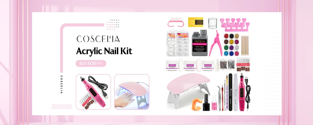 Acrílico em pó Conjunto para Manicure Glitter para Unha Acrílico Unha Extensão Conjunto Kit Dicas Cortador Arte Manicure Pro 120ml 1 Pro acrílico em pó acrílico 120ml conjunto