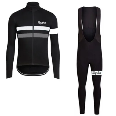 

Winter Cycling Jersey Set 2019 MTB Rapha Cycling Clothing Men's Clothing Thermal Wool Cycling Clothing Long Cycling Clothing
