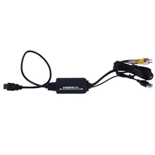 HDMI в AV конвертер, 1080P HDMI в RCA 3RCA CVBs композитный видео аудио конвертер адаптер поддерживает PAL/NTSC для ТВ-палки, Roku