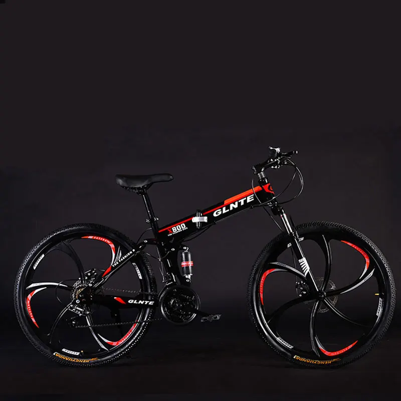 Mountain Bike Hot Sale 26 Inch 21 Speed Double Disc Brake Folding Speed Aluminum Alloy Rim Road Bike Racing Bicycle