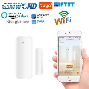 

2.4G Wifi Door Sensor Tuyasmart Smart Life APP Door Open / Closed Detectors Home Smart Compatible With Alexa Google Home IFTTT