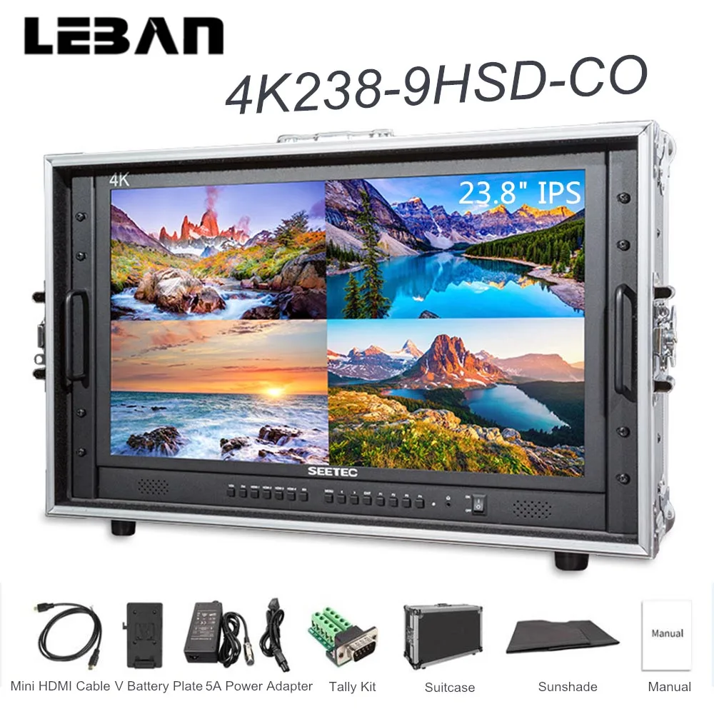 Видеомонитор SEETEC 4K238-9HSD-CO 23 8 дюйма 4K 3840x2160 Ultra-HD разрешение переносной вещающий