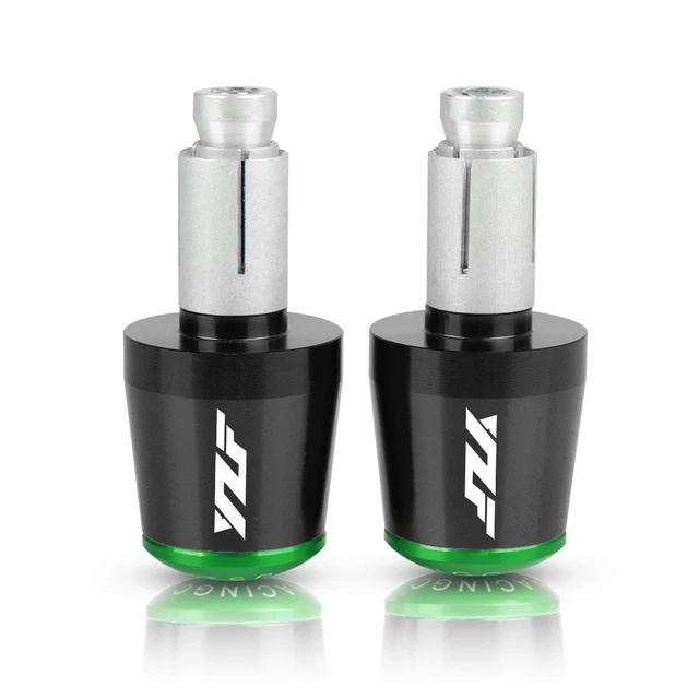 CNC 22MM Motorcycle Handlebar Grips Handle Bar Cap End Plugs For Yamaha YZF R1 YZF R6 YZFR6 YZF R125 YZFR15 R25 YZF R3 YZF R25 black green