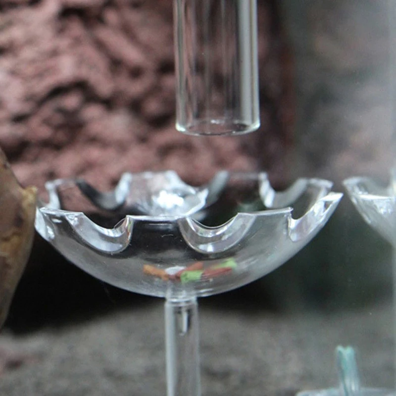 

Aquarium Fish Tank Acrylic Clear Transparent Shrimp Feeding Food Dish Bowl Tray