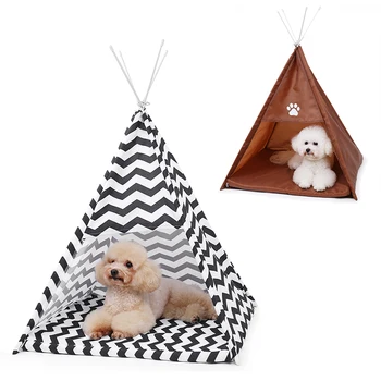 

Pet Cat Tent House Outdoors Wind-proof Pet Bed For Cat Dog Portable Dog Tents Kennel for Small Dogs With Cushion Puppy Bed House