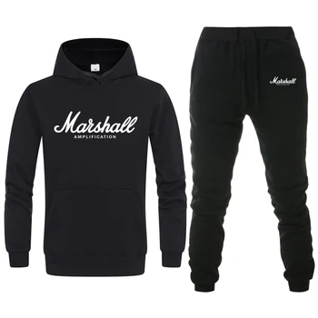 

Fashion Brand Marshall Hoodies Sweatshirt Men/Women Tracksuit+Sweatpant Suit Casual Harajuku Hoodie Hip Hop Male Hooded Pullover