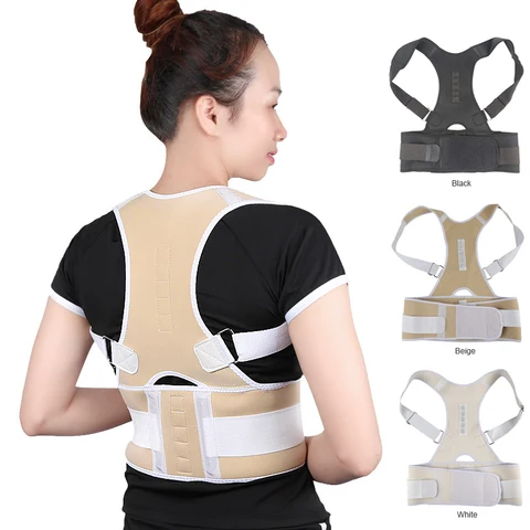 Adjustable Magnetic Posture Corrector Corset Back Brace Correction Belt Shoulder Lumbar Support Straight Corrector for Men Women