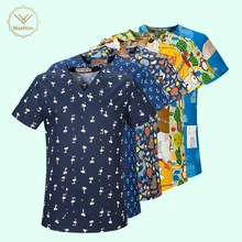 Новые собаки с принтовым дизайном хлопок медицинская шапочка на каждый день топы унисекс рабочая одежда для больниц форма скраб лаборатории одежда для ролевых игр, медсестра, униформа для сотрудниц спа-салонов