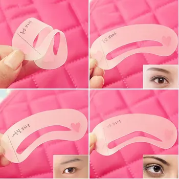 

New 3 Pcs New Eyebrow Stencil Tool Makeup Eye Brow Template Shaper Make Up Tool SCI88