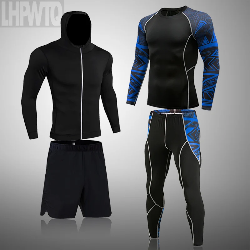 Thermal Underwear Set Compression Long Johns Sports Quick Dry Basketball Tights Set