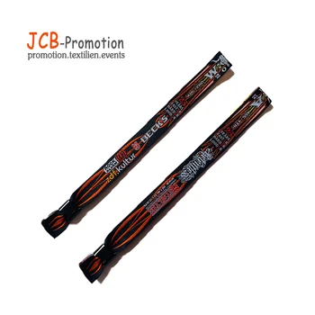 

200PCS/lot Customized Personalized Ribbon wristbands for Metal Heavy Music Festivals with High Quality !