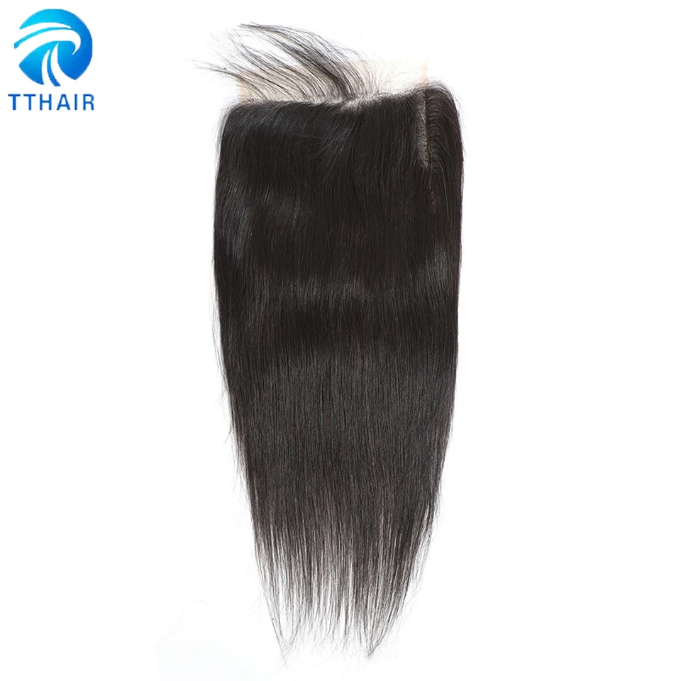 TTHAIR 7x7 синтетическое закрытие шнурка прямые волосы Remy бразильские человеческие волосы закрытие с Детские волосы швейцарская шнуровка