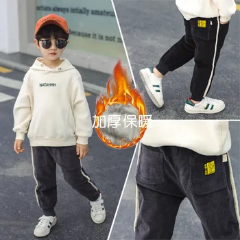 

Kids Winter Pants 1-12-Year-Old Children's Trousers Corduroy Plus Thick Korean-Style Winter New Style Boy Pants