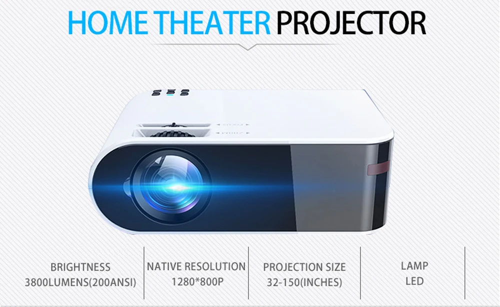 mini projector VCHIP W18 Projector mini Proyector 4K For Home Theater HD 1080P WiFi TV Portable Media Player Smart Phone Beamer proyector navid vankyo projector