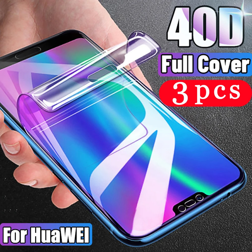 3 шт полное покрытие Гидрогелевая пленка для huawei p smart plus 2019 2018 2020 pro Z S не