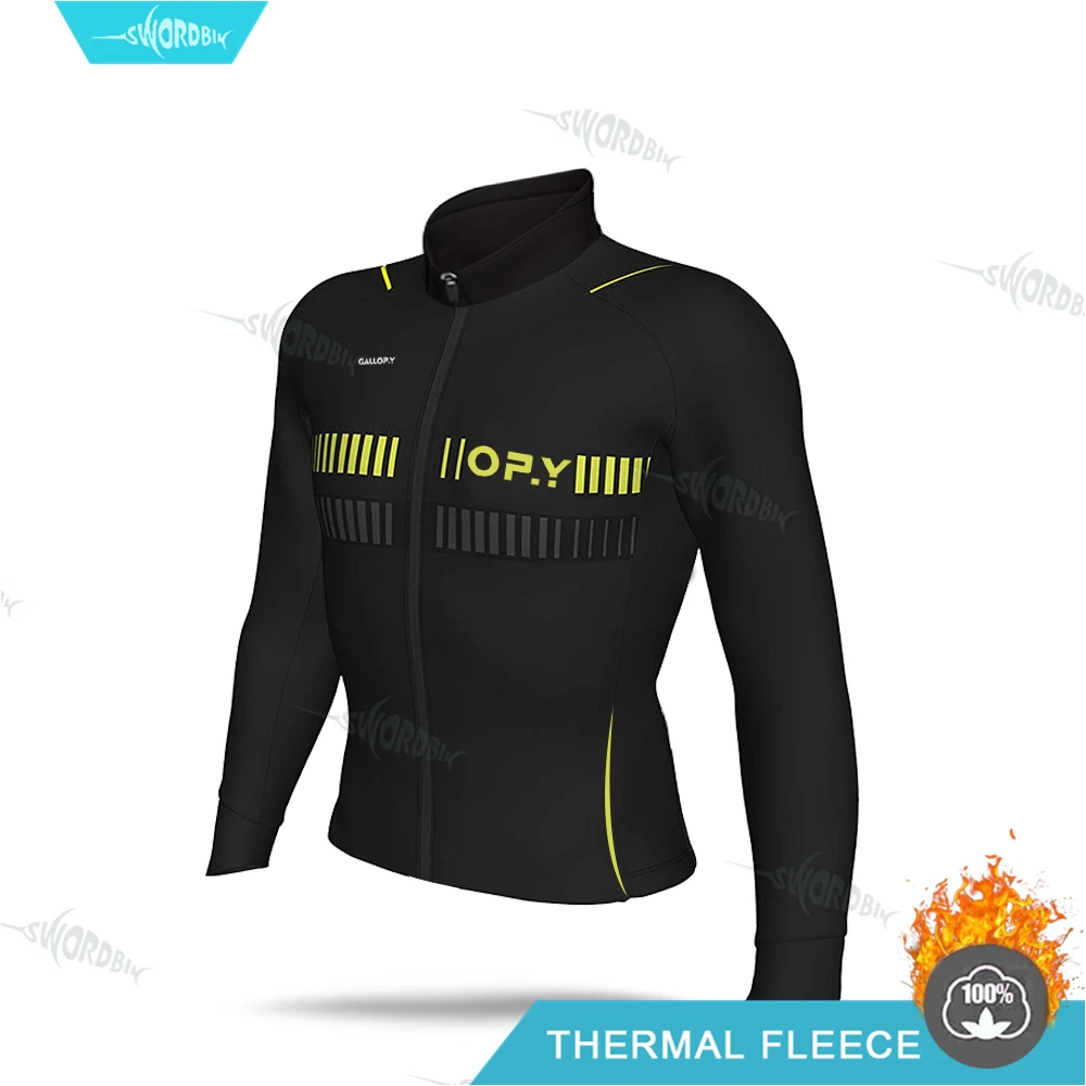 Cycling Jersey Ciclismo, одежда для велоспорта, MTB, длинный рукав, Джерси, набор, Aleing, зимняя мужская велосипедная форма, теплая флисовая куртка, одежда для триатлона - Цвет: Cycling Jersey