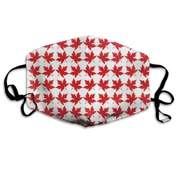 

Canada Red Maple Leaf Washable Reusable Mask, Cotton Anti Dust Half Face Mouth Mask For Kids Teens Men Women With Adjustable