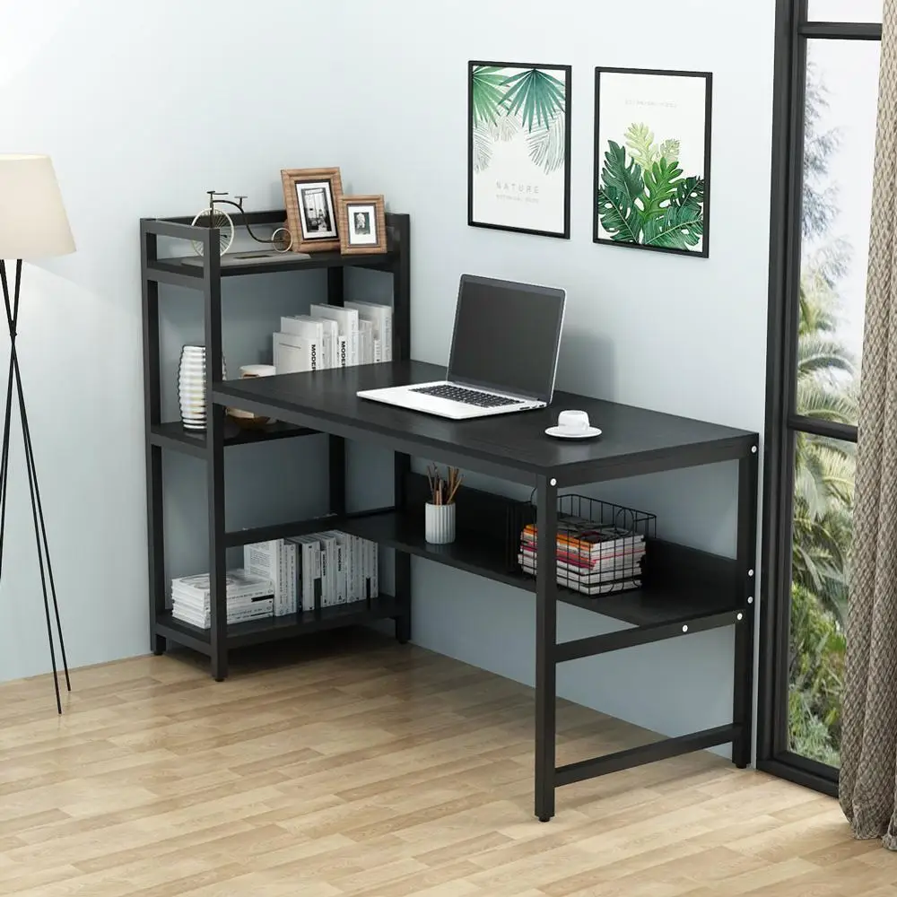 Tribesigns Computer Desk With 4 Tier Storage Shelves 60 Inch