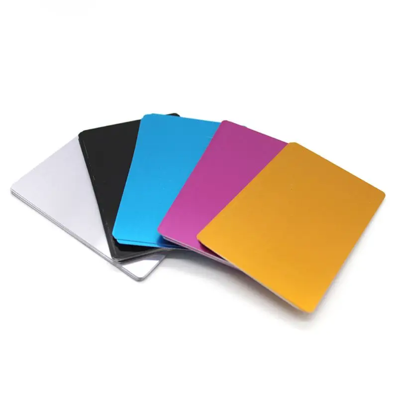 Blank Engraved DIY Metal Smooth Business Visiting Name Cards 100Pcs Aluminium Alloy Business Card Display business cards