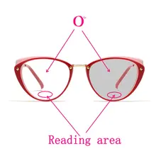 Сексуальные женские красные солнцезащитные очки, высокое качество, бифокальные фотохромные очки для чтения, женские многофокальные очки для дальнозоркости UV400 NX