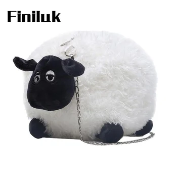 

Finiluk Female Crossbody Bag Fashion Chain Shoulder Bags Cute Cartoon Sheep Bag Women Casual Barrel Shaped Handbag BIZ246 PM49