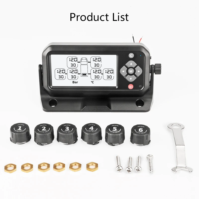 Jansite Truck TPMS система мониторинга давления в шинах для солнечной зарядки автомобиля