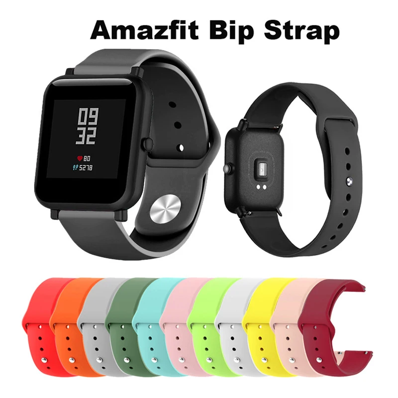 20 мм/22 мм мягкий силиконовый ремешок для наручных часов Xiaomi Huami Amazfit Bip bit Смарт-часы ремешок 22 мм браслет для huawei часы 2/samsung Шестерни S2