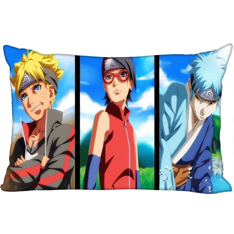 Заказной BORUTO Печать наволочки Две стороны Стандартный атлас шелк мягкие прямоугольные Наволочки на молнии больше размер - Цвет: 20