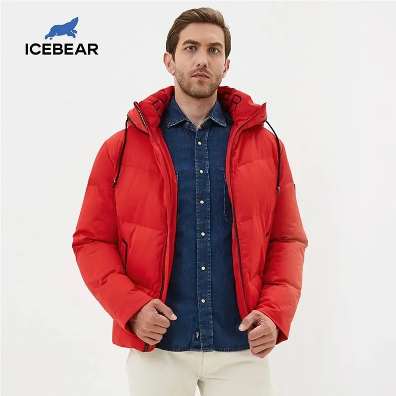 ICEbear 2019 новая зимняя Толстая Теплая мужская куртка Стильное повседневное Мужское
