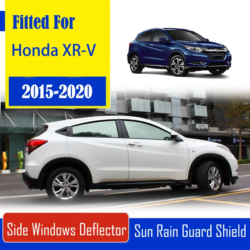 

1 Set Chrome Side Vent Sun Shade Window Visors Rain Guard Deflectors For Honda XR-V XRV 2015-2020