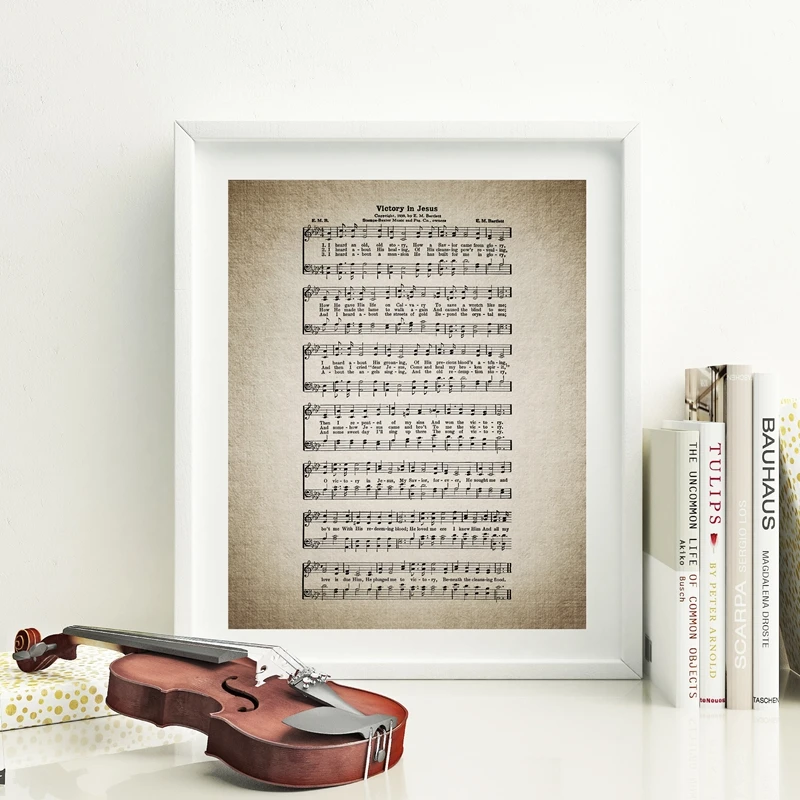 Victory in Jesus Hymn Canvas Prints