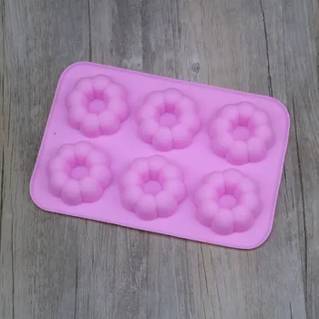

Pudding Mould Silicone Donut Mould DIY Chocolate Dessert Mould Handmade Baking Pumpkin Flower Cake Mould