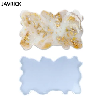 

Crystal Epoxy Resin Mold Irregular Coaster Tray Casting Mould Handmade DIY Crafts Silicone Making Tools