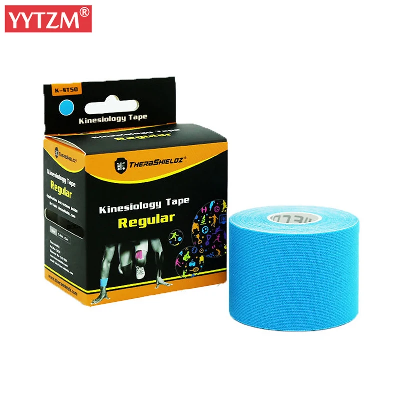 Sports Tape 5cm*5m Upgraded Pre Cut Muscle Tape Elastic Roll Sports Kneepad Internal Cotton Elastic Adhesive Sport Kinesiology Patch Injury