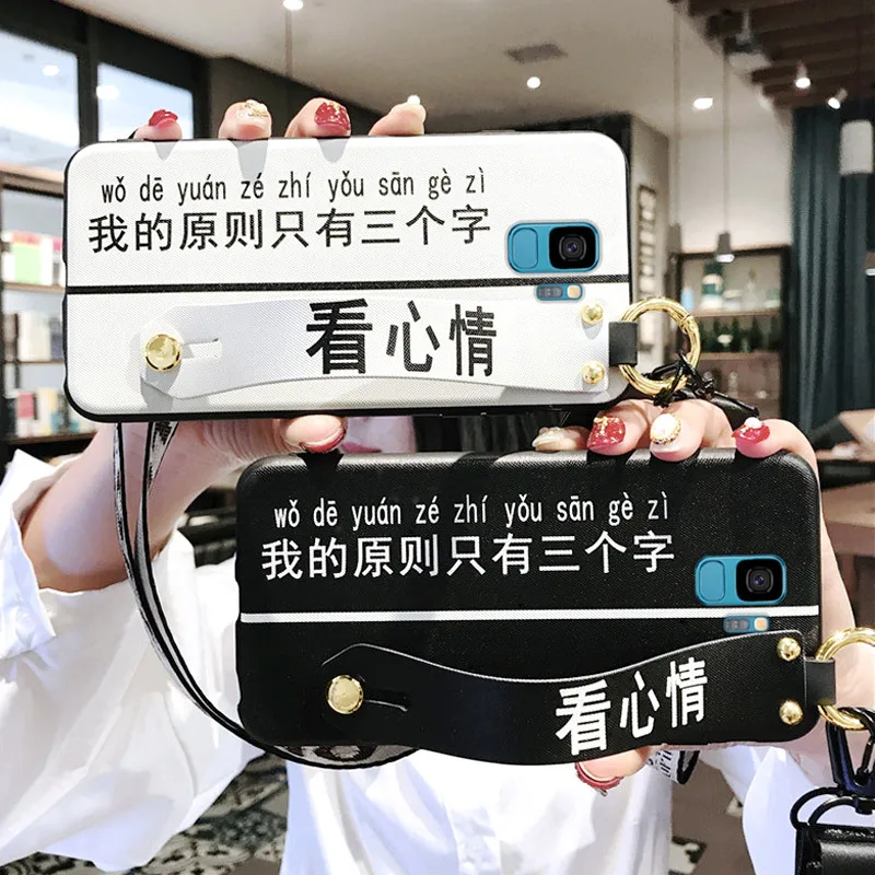 New Style OnePlus 7pro Phone Case Realme X with Lanyard Q Character Silicone Cover