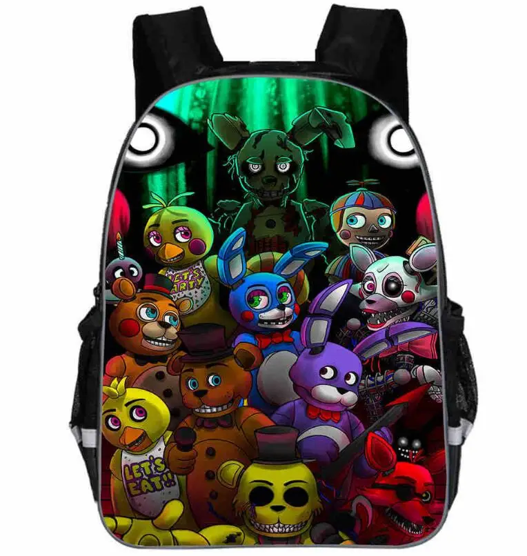 New Kids Five Nights At Freddys Backpacks Anime Fnaf Backpack Boys Girls School Bags Children Book Bag Mini Daily Backpack - Цвет: photo color