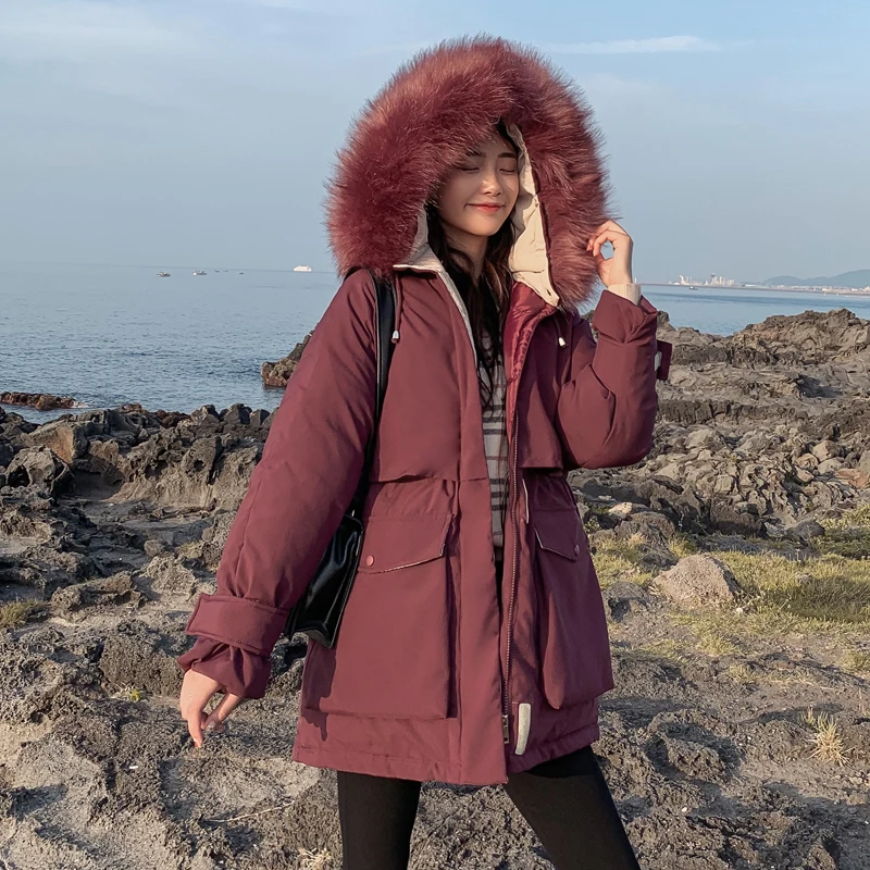 Korean Style 2019 Winter Jacket Women Warm Thicken Loose Female Coat W_B0_11