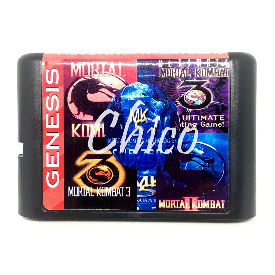 5 в 1 игровой Картридж с mmoral Kombat 1 2 3 4 5 для 16 бит Sega megadrive Genesis игровой плеер