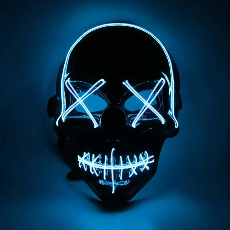 

Led Mask Halloween Glowing in Dark Scary Party Masquerade Mask Festival Skull Mascara Light Cosplay Gift Wholesale Dropshipping